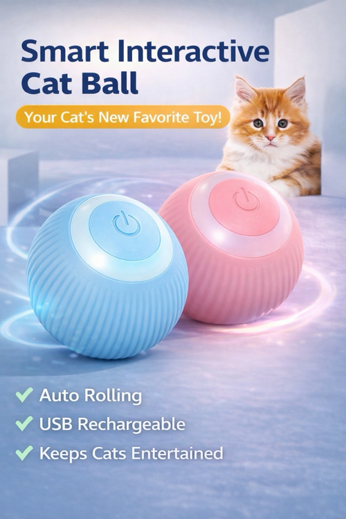 Is your pet bored at home? 
Keeps them active, chasing, and playing no effort needed.