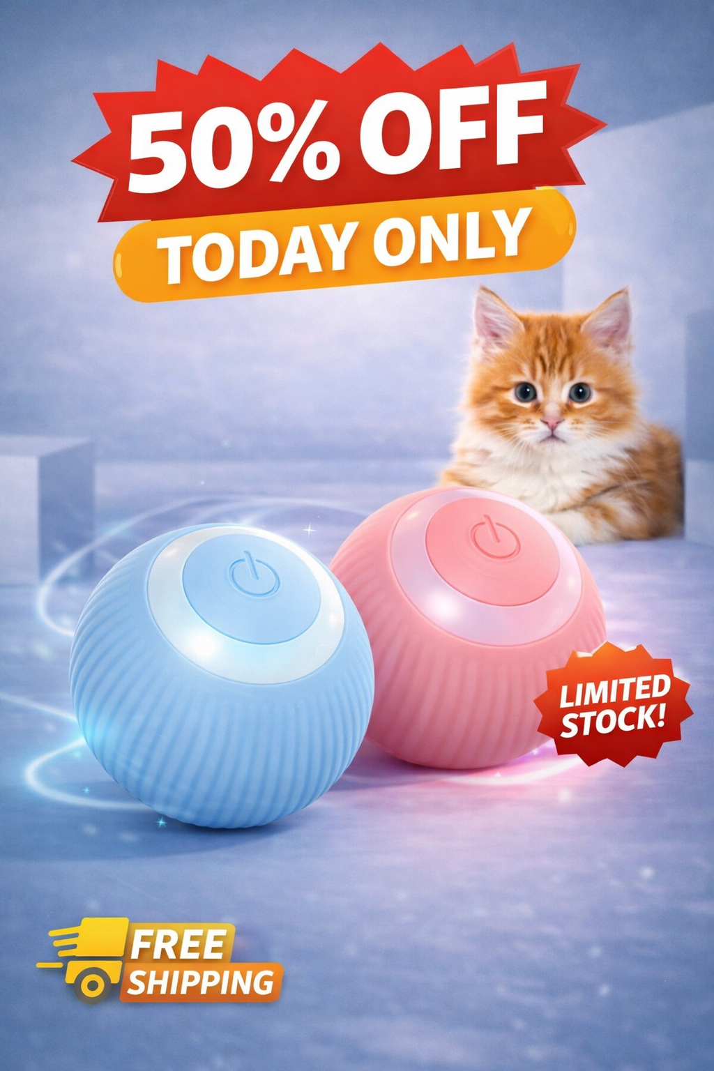 Is your pet bored at home? 
Keeps them active, chasing, and playing no effort needed.